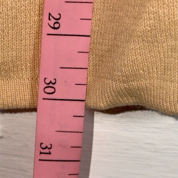 Vintage Lands’ End Tan Cotton Cardigan Button Front Pockets Women’s XL - Picture 11 of 11